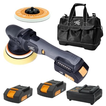 KIT PULIDORA BATERIA 18 V. ORTBITAL EB 350 125 MM.