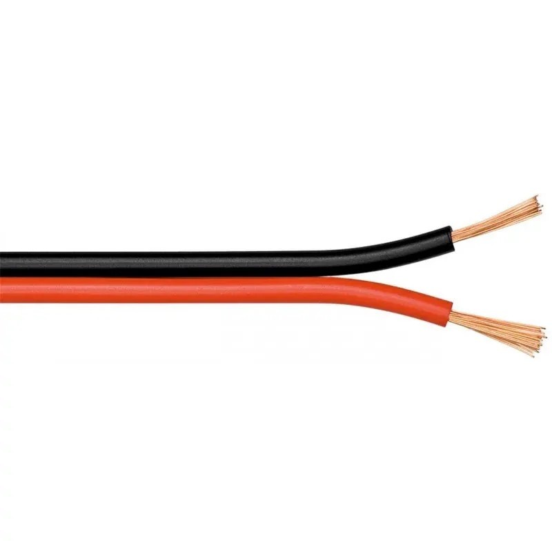 CABLE PARALELO ROJO/NEGRO BOBINA DE 25 MTS