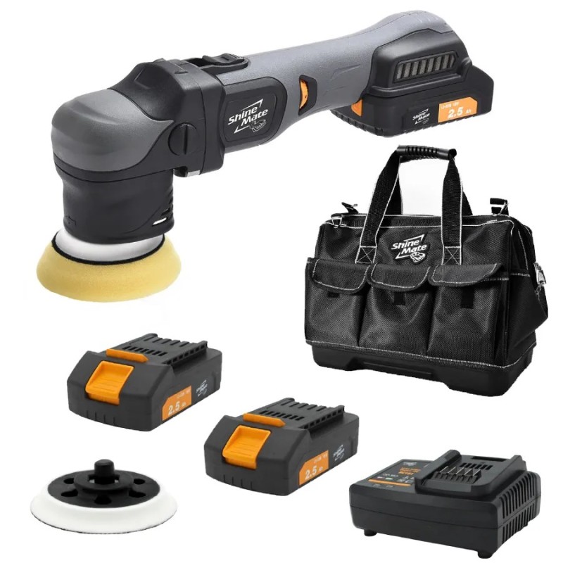 KIT PULIDORA BATERIA 18 V. ORBITAL EB 350 75 MM.