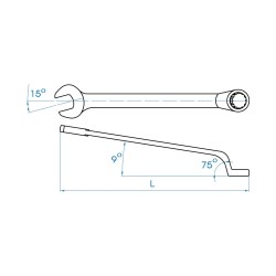 LLAVE COMBINADA 75°